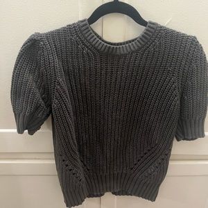 Lucky Brand Olive Green Short Sleeve Sweater